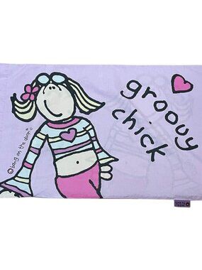 Vintage Groovy Chic Bang On The Door Pillowcase Y2k Retro